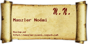 Maszler Noémi névjegykártya