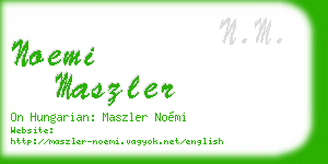 noemi maszler business card